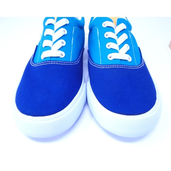 Brand New Cat & Jack Blue/Aqua/Orange Boys Size 6 Shoes/Sneakers Elastic Laces - Picture 3 of 9